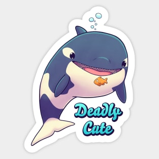 Deadly Cute Orca // Kawaii Whale, Sea Life, Animals Sticker
